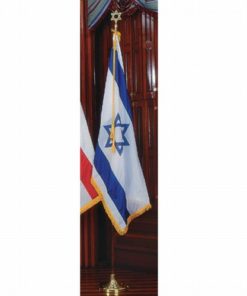 Indoor Colonial Nyl-Glo Israel Flag Set