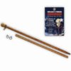 6' Aluminum Spinning 2-Pc Oak Colored Pole