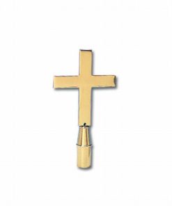 Brass 9 1/4 Church Cross Topper