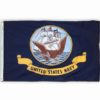 Navy Double Sided Flag 3x5 Sewn Nylon