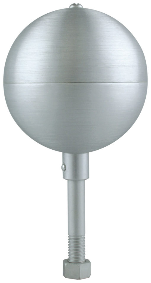 Clear Aluminum Ball Flagpole Ornament