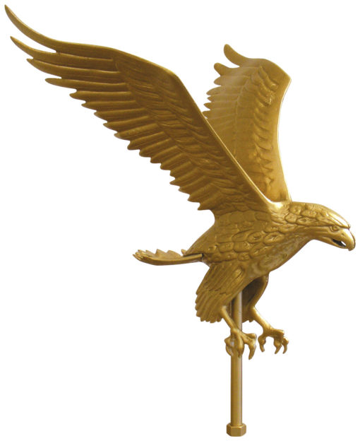 gold aluminum flying eagle flagpole ornament