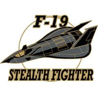 F-19 Lockheed Stealth Fighter Pin 1 1/2"