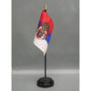 Serbia w/Seal Flag on a Stick, Serbia 4"x6" Stick polyester flag, Serbia 4"x6" Desk Stick Flag (No Base)