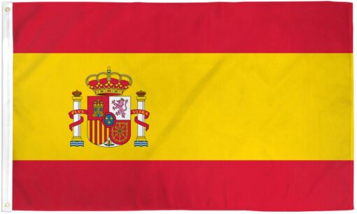Spain 2ft x 3ft Nylon Flag with Seal, Spain Government 2ft x 3ft Nylon Flags