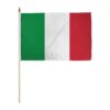 Italy 12 X 18 Inch Country Stick Flag on a 2 Foot Wooden Stick