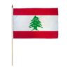 Lebanon 12"x18" Stick Flag, Lebanon Stick Flag