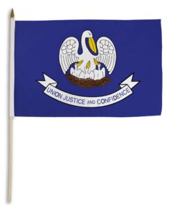 12x18in State Of Louisiana Stick Flag