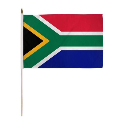South Africa 12X18 inch Handheld Stick Flag