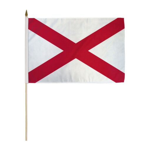 12x18in State Of Alabama Stick Flag