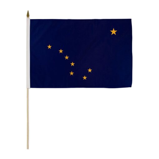 12x18in State Of Alaska Stick Flag