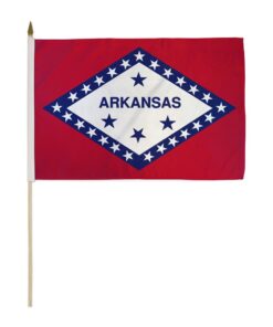 12x18in State Of Arkansas Stick Flag