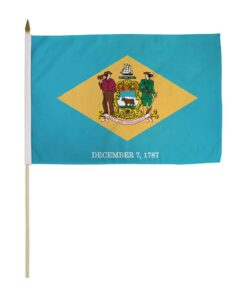 12x18in State Of Delaware Stick Flag