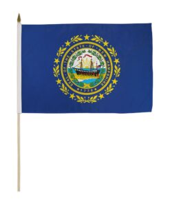 12x18in State Of New Hampshire Stick Flag