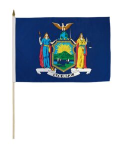 12x18in State Of New York Stick Flag