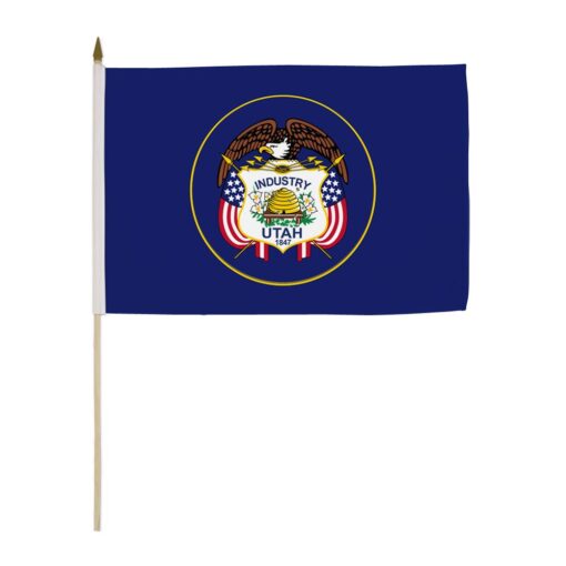 12x18in State Of Utah Stick Flag