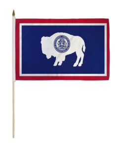 12x18in State Of Wyoming Stick Flag