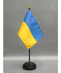 Ukraine 4"x6" Hand held Stick Flag