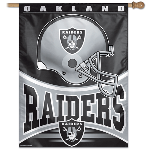 Las Vegas Raiders Banner, Las Vegas Raiders Banner Flag, Las Vegas Raiders Vertical Banner 28" x 40"