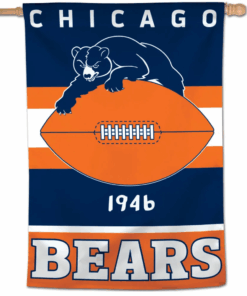 Chicago Bears Classic Logo Retro 28" x 40" Primary Logo Single-Sided Vertical Banner