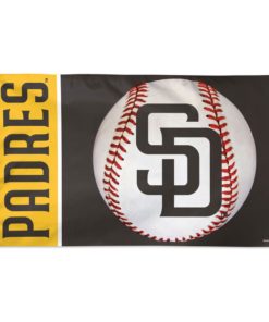 SAN DIEGO PADRES BALL FLAG - DELUXE 3' X 5'