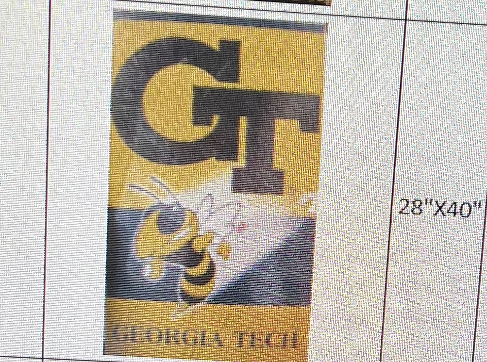 Georgia Tech Double Sided Banner 44"x28", Georgia Tech Yellow Jackets Premium Banner