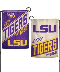 LSU Tigers RETRO Garden Flags 2 sided 12.5 x 18 INCHES