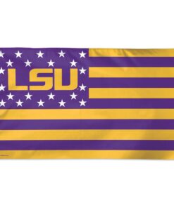LSU Tigers Stars and Stripes NCAA Flag Deluxe 3' X 5'
