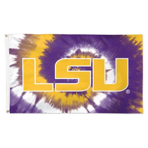 LSU Tigers tyedye Flag Deluxe 3' X 5'