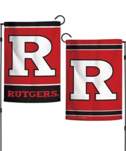 Rutgers 12"X18" Garden Flag, Rutgers Scarlet Knights Garden Flags 2 sided 12.5" x 18", Rutgers Scarlet Knights Garden Flag, Rutgers Garden Flag