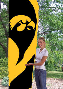 Iowa Hawkeyes Tall Flag