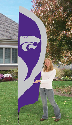 Kansas State Tall Flag 8.5'x2.5'