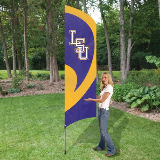 LSU Tall Team Flag Kit with Pole