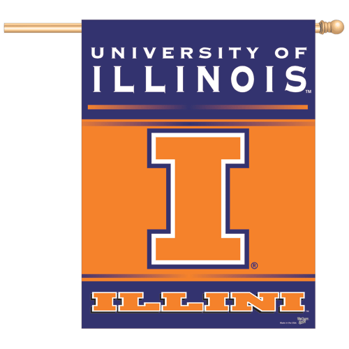  2But US Stars& Stripes Illinois Fighting Illini Chief Flag  Banner 3x5 Feet : Sports & Outdoors