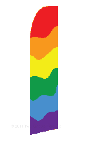 SALE FLUTTER FLAG Tall Curved Top Rainbow Advertising Feather Swooper Banner 