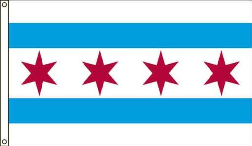 3'x5' Nyl. Indoor City of Chicago Flag