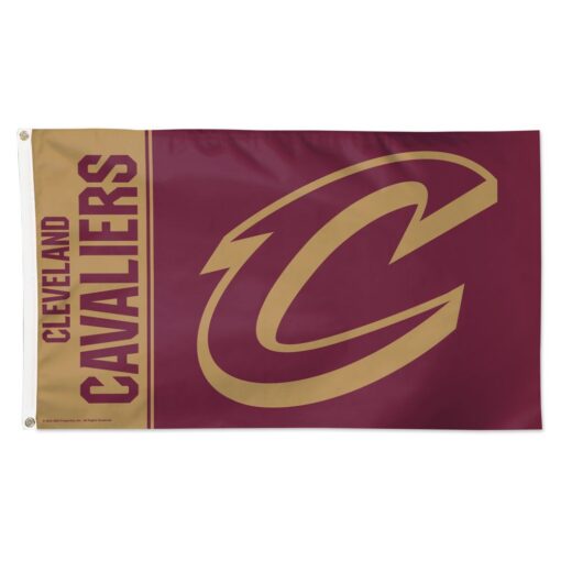 Cleveland Cavaliers TEAM BLOCK Flag - Deluxe 3' X 5', Cleveland Cavaliers Team Flag