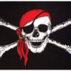 Pirate Red Scarf 3x5'