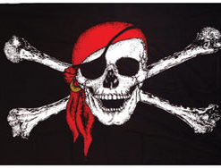 Pirate Red Scarf 3x5'