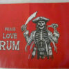 PEACE LOVE RUM 12"x18" Two Sided Nylon Flag 200denier For Home or Boat