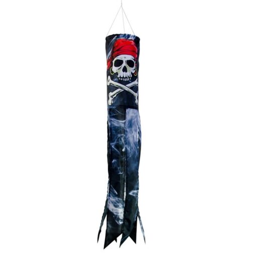 Skull and Crossbone Smokin' Pirate 30" Windsock