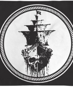 Black Sea Pirate Flag 3x5ft Poly