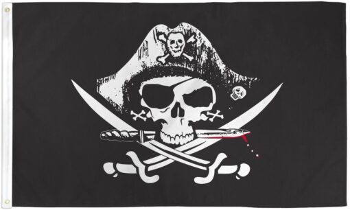 Deadman Chest Tricorner Pirate Flag 3x5ft Poly