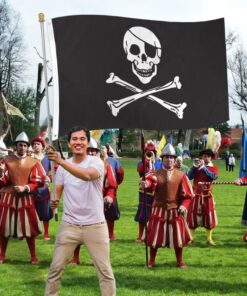 Pirate Flag 3' X 5'Poly Flag, Skull and Crossbones 3'X5' Poly Flag