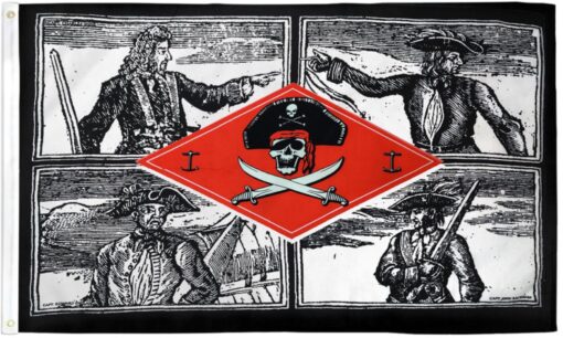 Pirate Captains Flag 3x5ft Poly