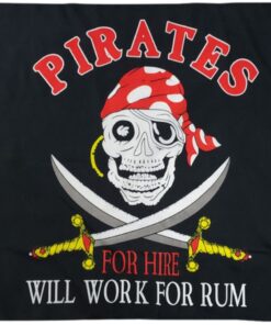 Pirates for Hire Flag 3x5ft Poly