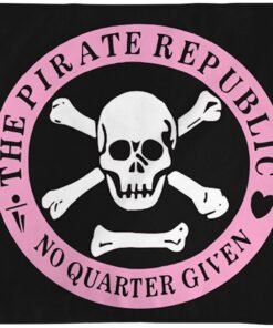 Pirate Republic Pink Flag 3x5ft Poly
