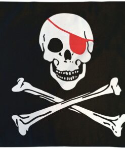 Pirate Red Eye Patch Flag 3x5ft Poly