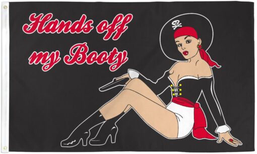 Hands Off My Booty Flag 3x5ft Poly