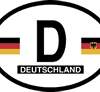 Germany Oval Reflective Decal